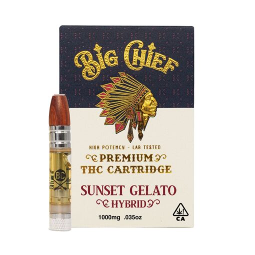 Big chief disposable sunset gelato vape pen THC cartridge